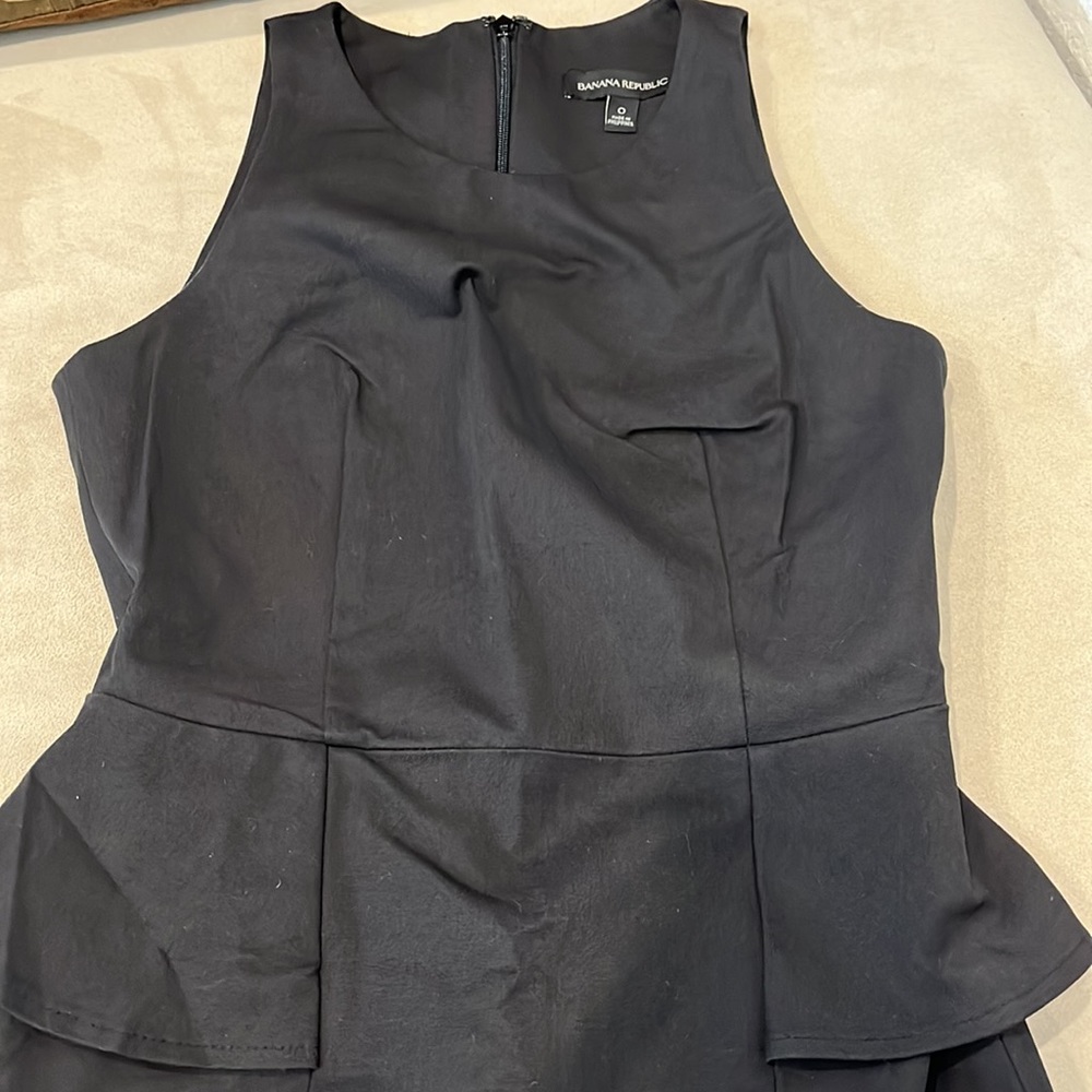 Banana Republic Sleeveless Peplum Dress Size 0 - Picture 3 of 9